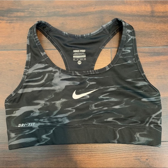 Nike Other - Nike Pro Dri-Fit Black & Gray Sports Bra